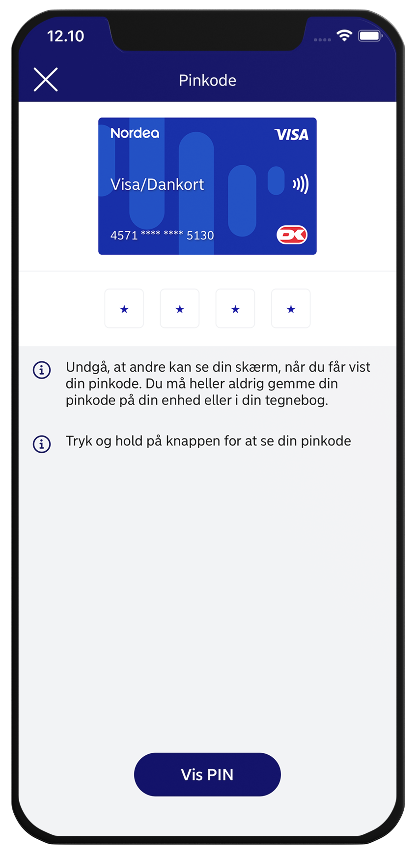 Se din pinkode i Mobilbanken